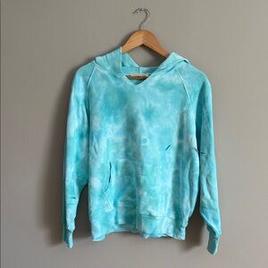 LoveShackFancy Addison Aqua Blue Sweatshirt Tie Dye One Size